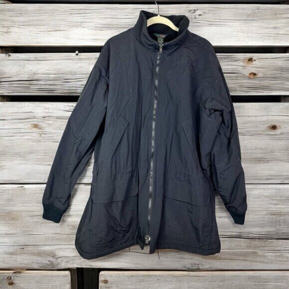 J. Crew Other - J. Crew Men’s Black Nylon Fleece Lined Full Zip Jacket Size XL